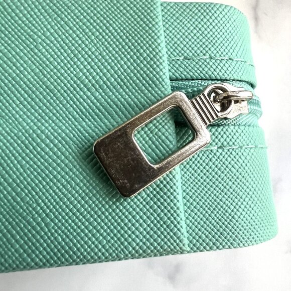 NEW Small Zippered Jewelry Box, Tiffany Blue/Turquoise - Picture 12 of 13
